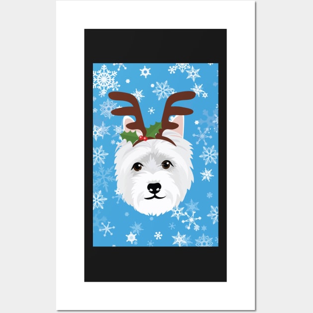 I'm dreaming of a West Highland White Christmas Wall Art by giddyaunt